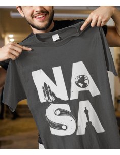 Camiseta NASA Gris Unisex