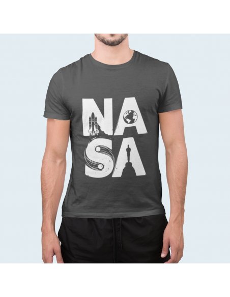 Camiseta NASA Gris Unisex