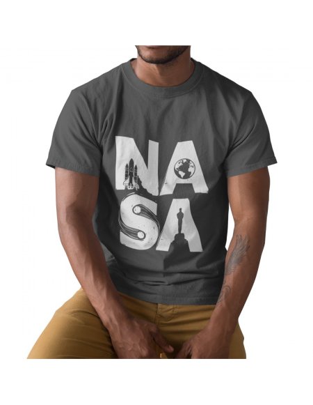 Camiseta NASA Gris Unisex