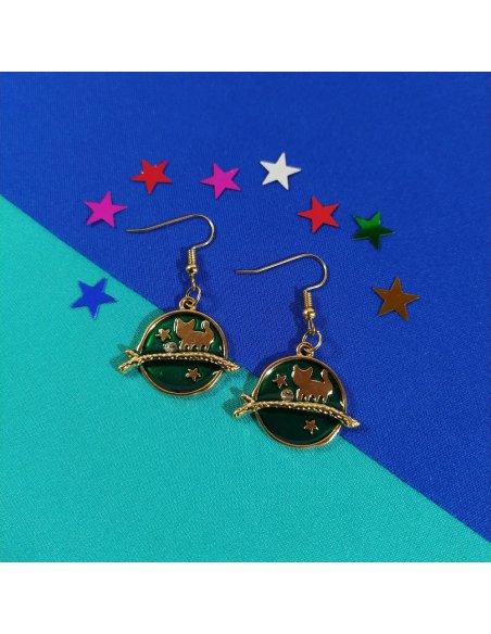 Aretes Gato Lunático Colores