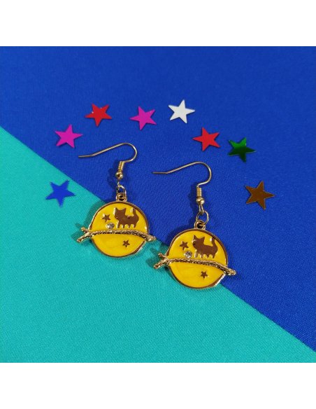 Aretes Gato Lunático Colores