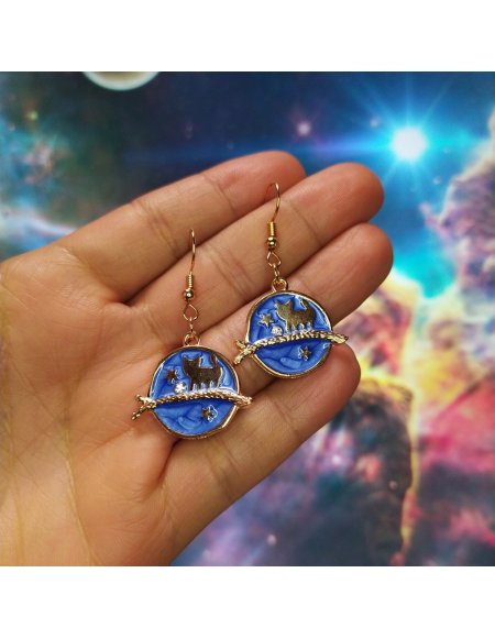Aretes Gato Lunático Colores