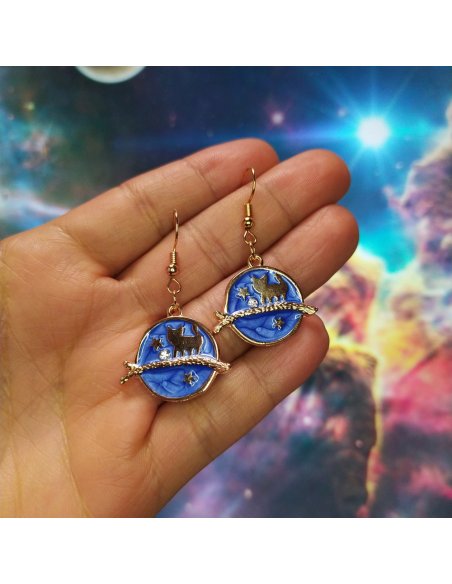 Aretes Gato Lunático Colores