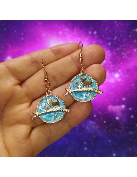 Aretes Gato Lunático Colores