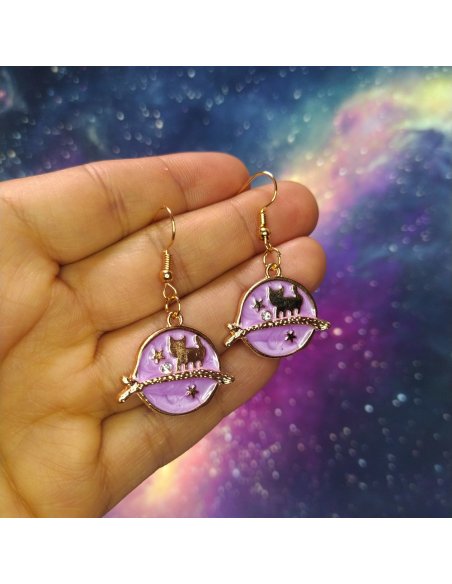 Aretes Gato Lunático Colores
