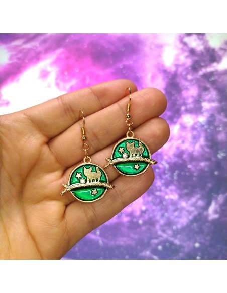Aretes Gato Lunático Colores