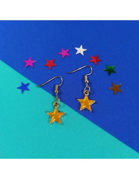 Aretes Estrellas en Colores
