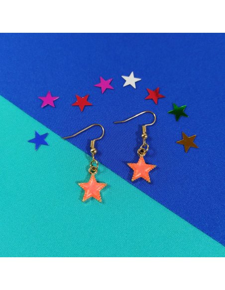 Aretes Estrellas en Colores