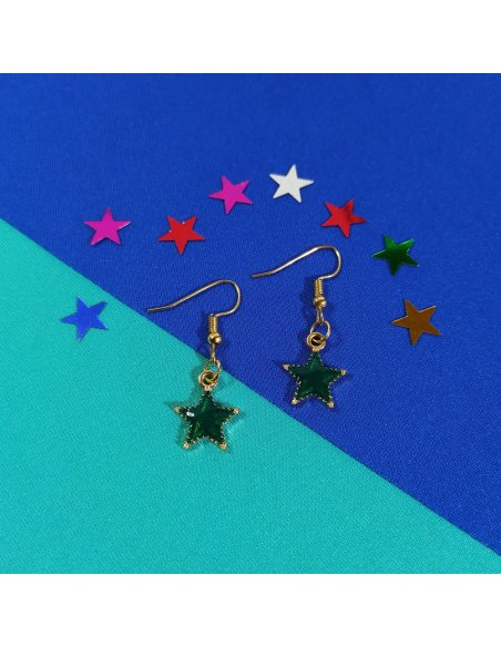 Aretes Estrellas en Colores