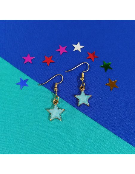 Aretes Estrellas en Colores