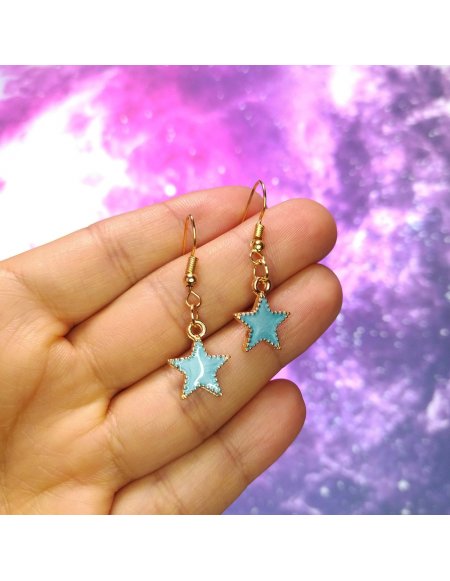 Aretes Estrellas en Colores