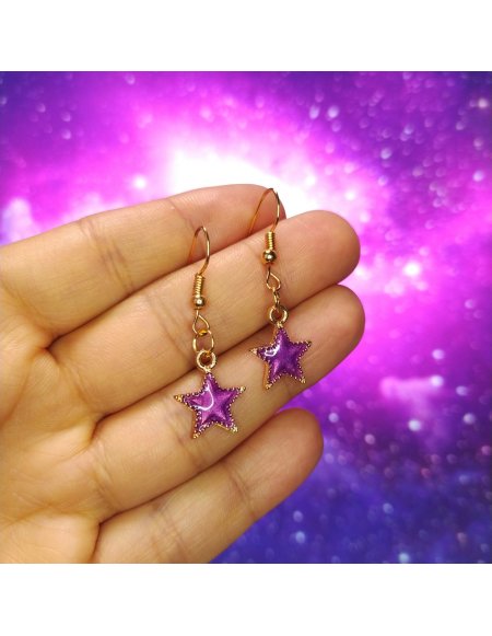 Aretes Estrellas en Colores
