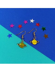 Aretes Saturnito en Colores