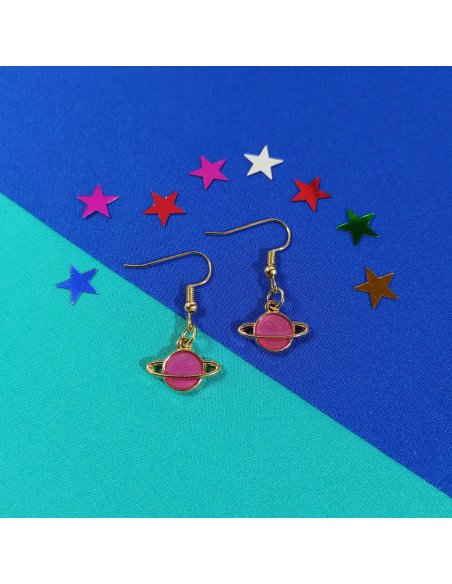 Aretes Saturnito en Colores