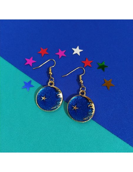 Aretes Fondo Cósmico en Colores