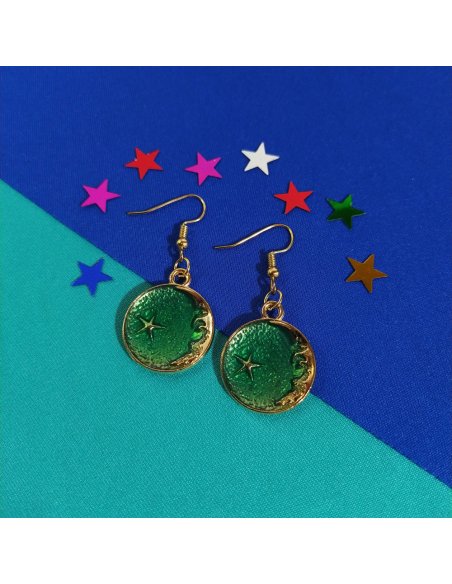 Aretes Fondo Cósmico en Colores