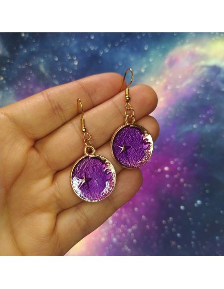 Aretes Fondo Cósmico en Colores