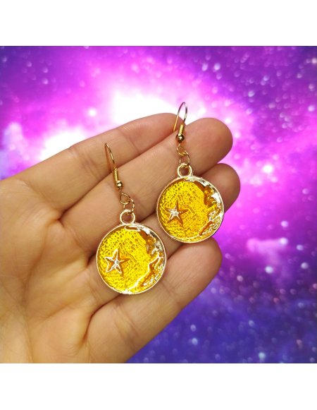 Aretes Fondo Cósmico en Colores