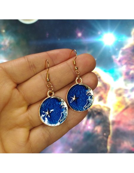 Aretes Fondo Cósmico en Colores