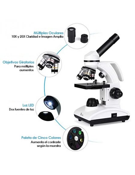 Microscopio Monocular 40x-1000x TuWord