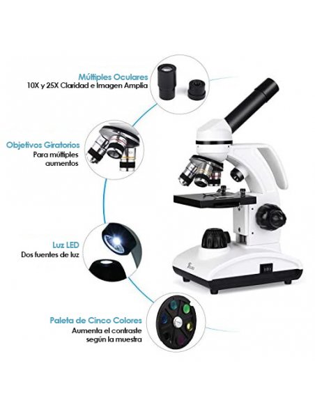 Microscopio Monocular 40x-1000x TuWord