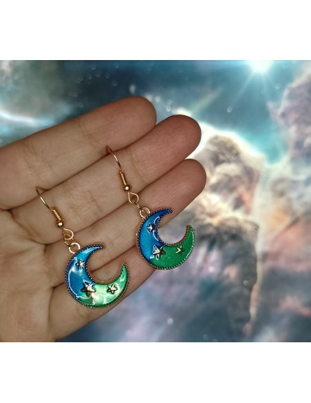 Aretes Luna Bicolor