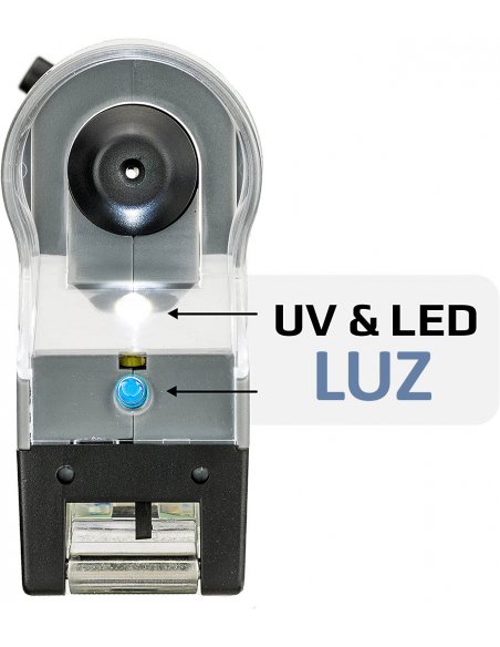 Microscopio Portátil Carson MicroFlip 100x-250x LED UV