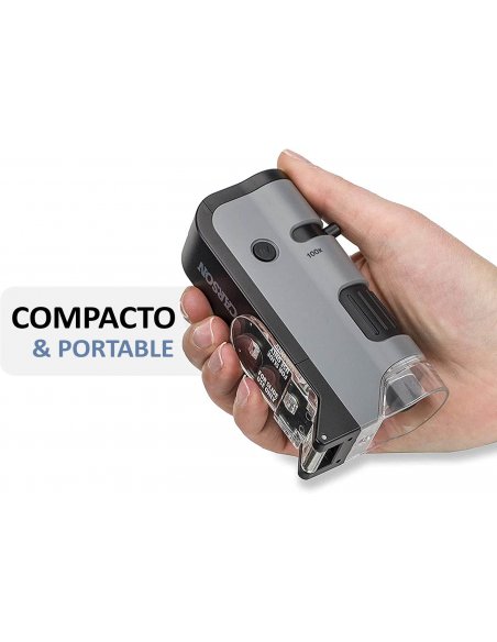 Microscopio Portátil Carson MicroFlip 100x-250x LED UV
