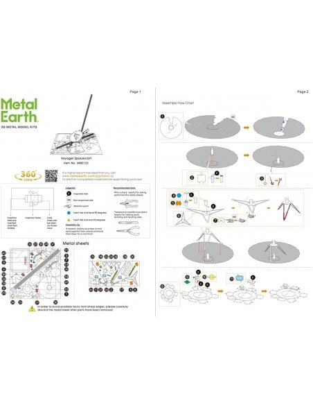 Modelo Metálico para Armar Sonda Voyager