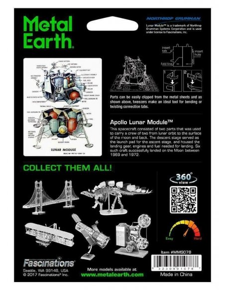Modelo Metálico para Armar Modulo Lunar Apollo