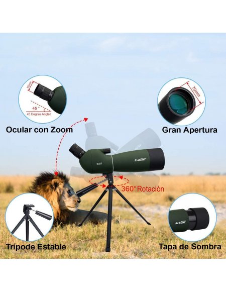 Telescopio Terrestre SV28 25-75X70