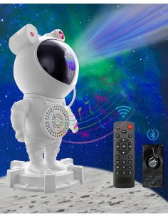 Astronauta Proyector de Nebulosa + Parlante Bluetooth