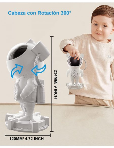 Astronauta Proyector de Nebulosa + Parlante...