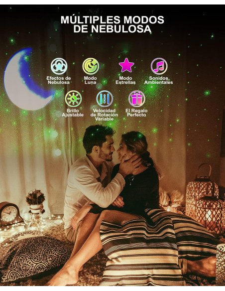 Astronauta Proyector de Nebulosa + Parlante Bluetooth