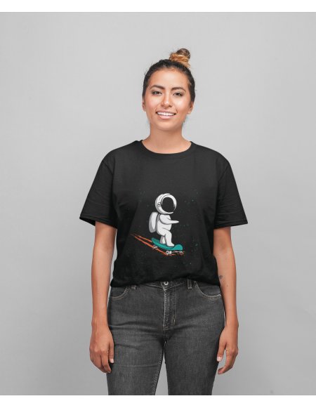 Camiseta Skateboarder Negra Unisex