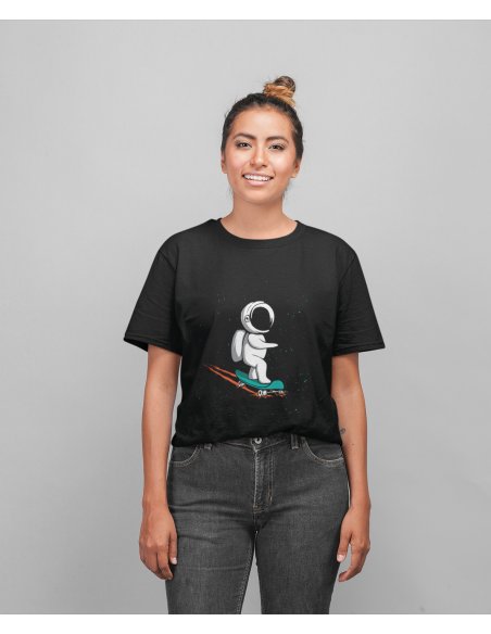 Camiseta Skateboarder Negra Unisex