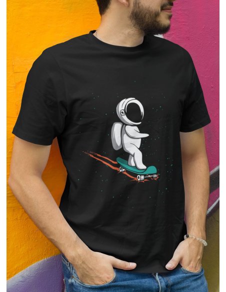 Camiseta Skateboarder Negra Unisex