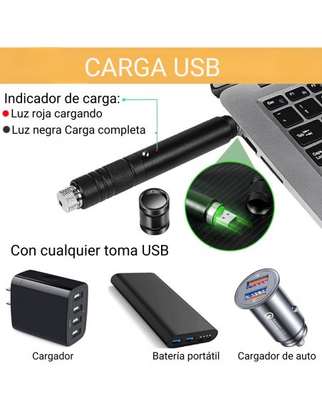 Láser Recargable de Largo Alcance