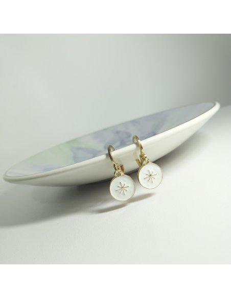 Aretes Candonga Estrella Blanca