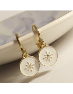 Aretes Candonga Estrella Blanca