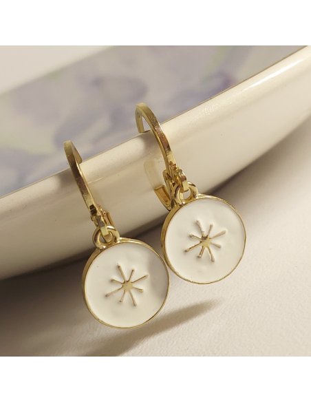 Aretes Candonga Estrella Blanca