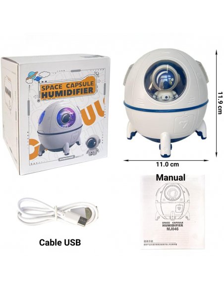 Humidificador Capsula Espacial con mini Astronauta
