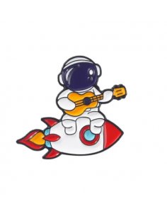 Pin Astronauta en el Cohete