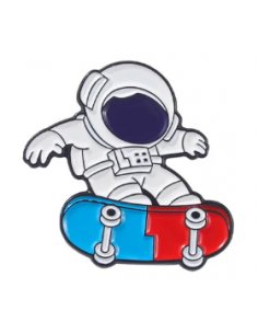 Pin Astronauta en la Patineta
