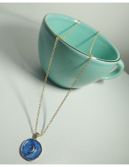 Collar Rustico Luna Azul