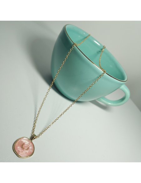 Collar Rustico Luna Rosado