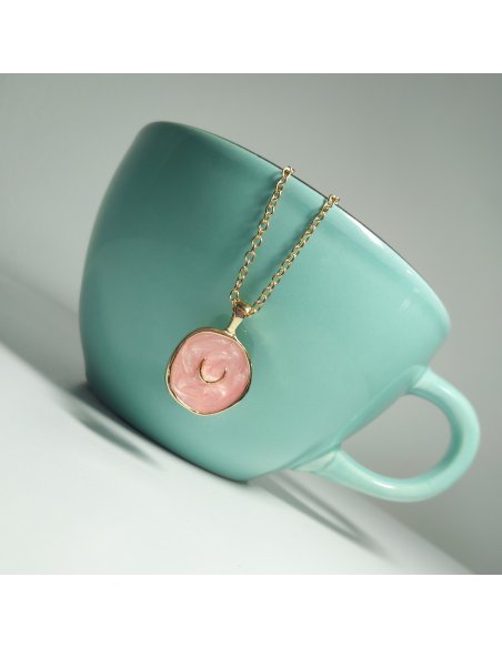 Collar Rustico Luna Rosado