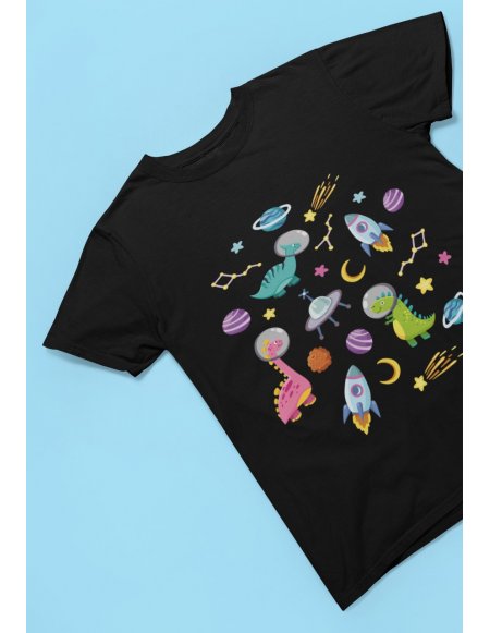 Camiseta Dino Space Negra