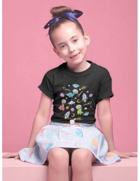 Camiseta Dino Space Negra