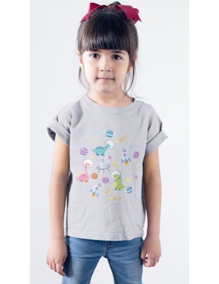 Camiseta Dino Space Gris